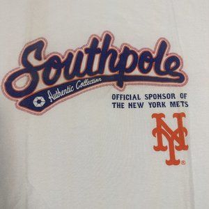 Southpole NY Mets TShirt Mens Large White Tee Jerzees Baseball MLB